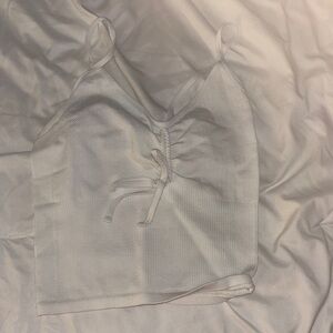 Forever 21 White Ribbed Camisole